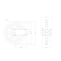 Napínací kolo ozubené VOLVO EC235 EC240 EC250