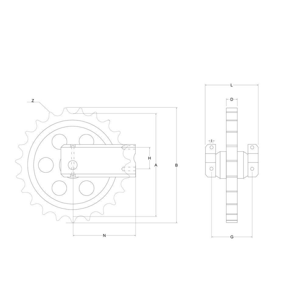 Napínací kolo ozubené VOLVO EC235 EC240 EC250