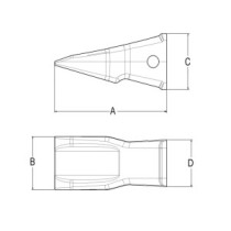 Zub J400 nakladačový