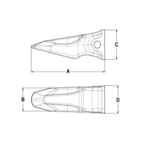 Zub J600 skalní nakladačový