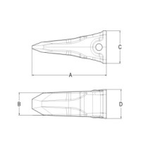 Zub J600 skalní bagrový