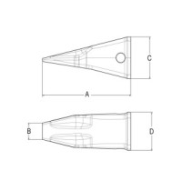 Zub J700 typu penetration bagrovací