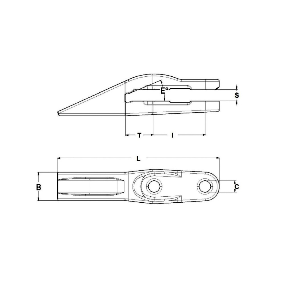 Zub CATERPILLAR monoblok