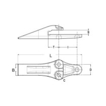 Zub CATERPILLAR monoblok