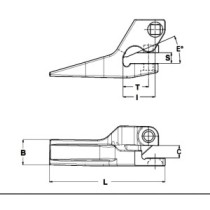 Zub KOMATSU monoblok