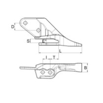 Zub JCB monoblok