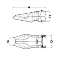 Zub nakladače ESCO V43AD