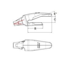 Adaptér zubu ESCO SUPER V33 nakladač 8833.V33