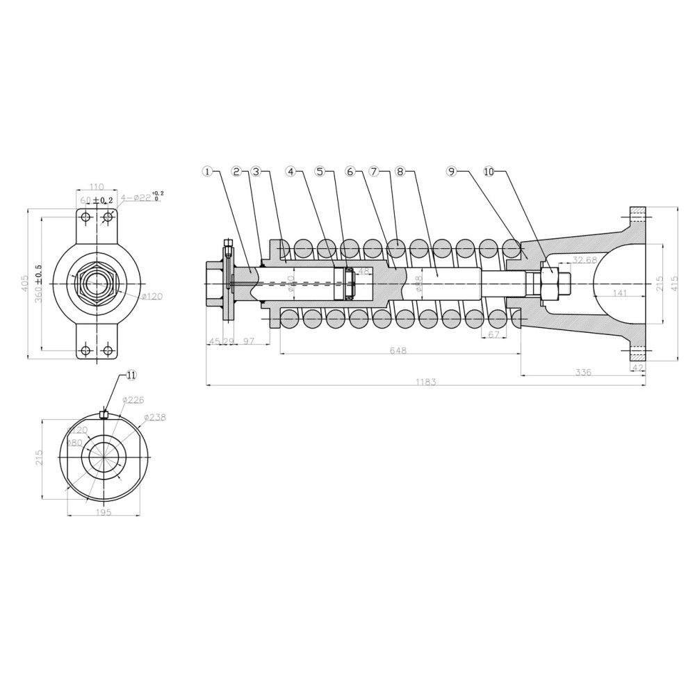 Napínák gumového pásu KOMATSU PC360 10