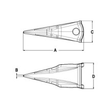 Zub typu SHARP KOMATSU SH5
