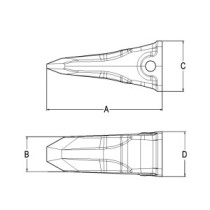 Zub skalní KOMATSU SK3