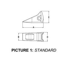 Zub do vytrhávače DLOUHÝ/OBYČEJNÝ A