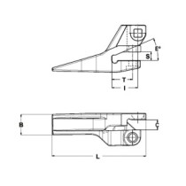 Zub KOMATSU monoblok