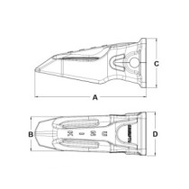 Zub J450 UNIK zesílený skalní nakladačový