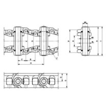 Pásový řetěz HYUNDAI R210 R215 R220