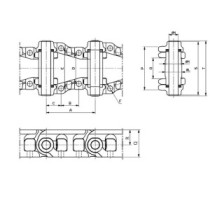 Pásový řetěz JCB JCB814 JCB817
