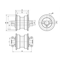 Spodní pojezdová kladka LIEBHERR R914 R926 R904 R906