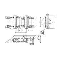Pásový řetěz KOMATSU D41